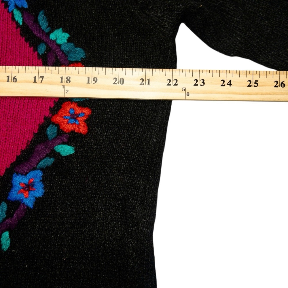 Vtg NWT Boundary Waters Argyle Geometric Sweater Silk Rabbit Hair Wool Womens‎ M - Picture 7 of 10